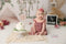 Kate Tente Floral Boho Beige Toile de fond conçue par Melissa King - Kate Backdrop FR