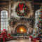 Kate Sapin de Noël Cheminée Classique Toile de fond conçue par Mini MakeBelieve