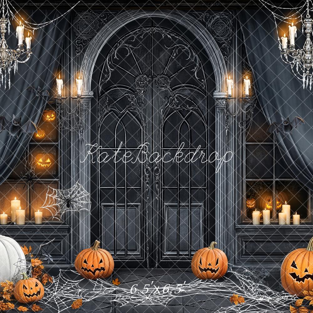 Kate Halloween Citrouilles Bougies Chandeliers Toile de fond conçue par Emetselch