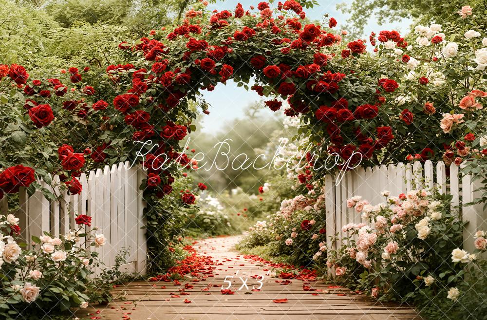 Kate Saint Valentin Arche Jardin Chemin Toile de fond conçue par Emetselch