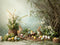 Kate Pâques Lapins Œufs Branches Fleurs Toile de fond conçue par Emetselch