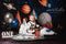 Kate Astronaute Univers Fusée Planètes Toile de fond pour la photographie - Kate Backdrop FR
