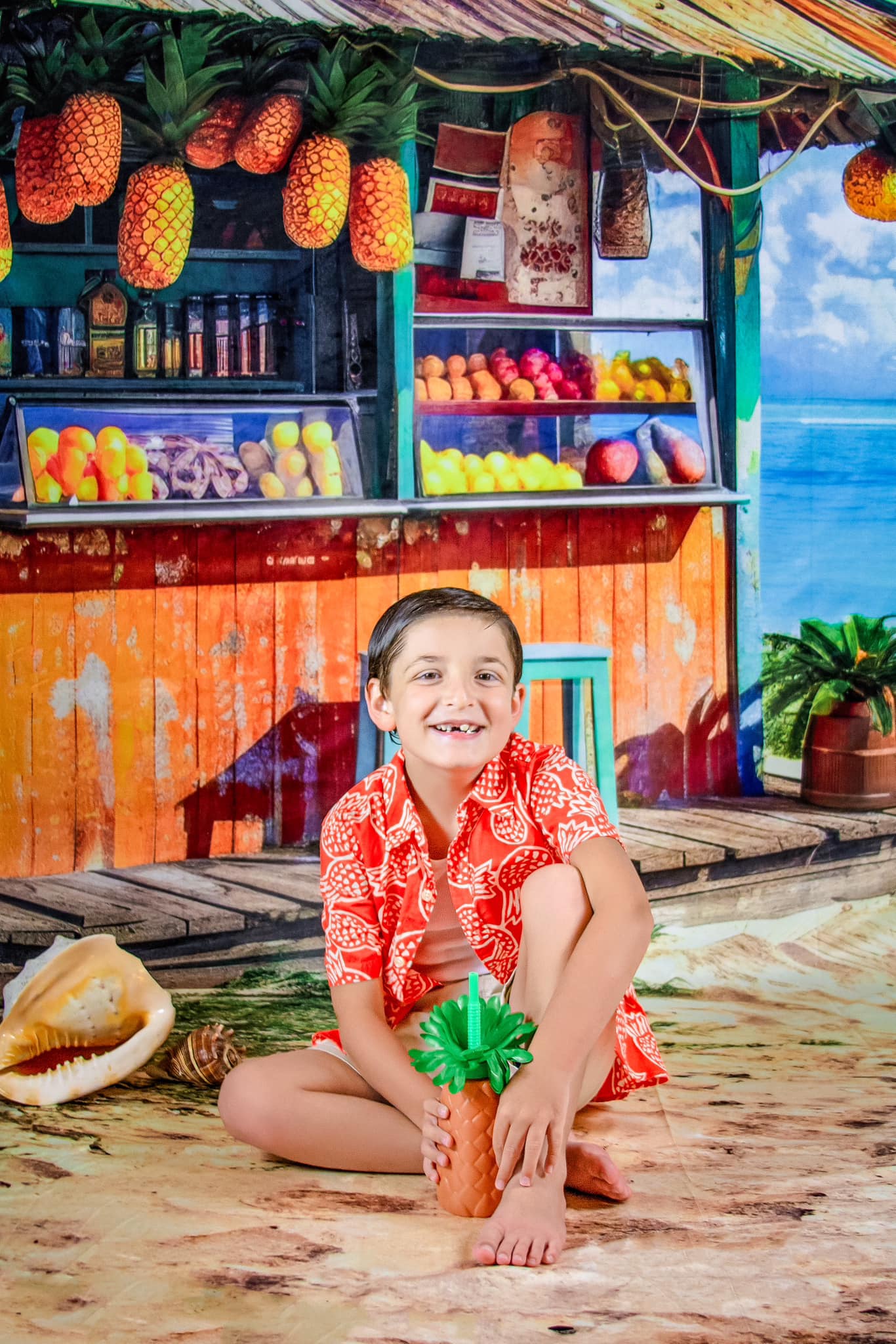 Kate Sweep Mur-à-Sol Été Mer Plage Magasin de fruits Toile de fond conçue par Lidia Redekopp - Kate Backdrop FR