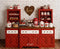 Kate Saint Valentin Cuisine Rouge Desserts Toile de fond en Laine conçue par Emetselch
