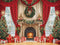 Kate Noël Sapins Cheminée Cadeaux Rouge Toile de fond conçue par Emetselch - Kate Backdrop FR