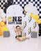 Kate Carrés noirs et blancs Ballons Enfant Toile de fond conçue par Megan Leigh - Kate Backdrop FR