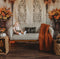 Kate Automne Citrouille Porte de Grange Blanc Toile de fond pour la photographie - Kate Backdrop FR