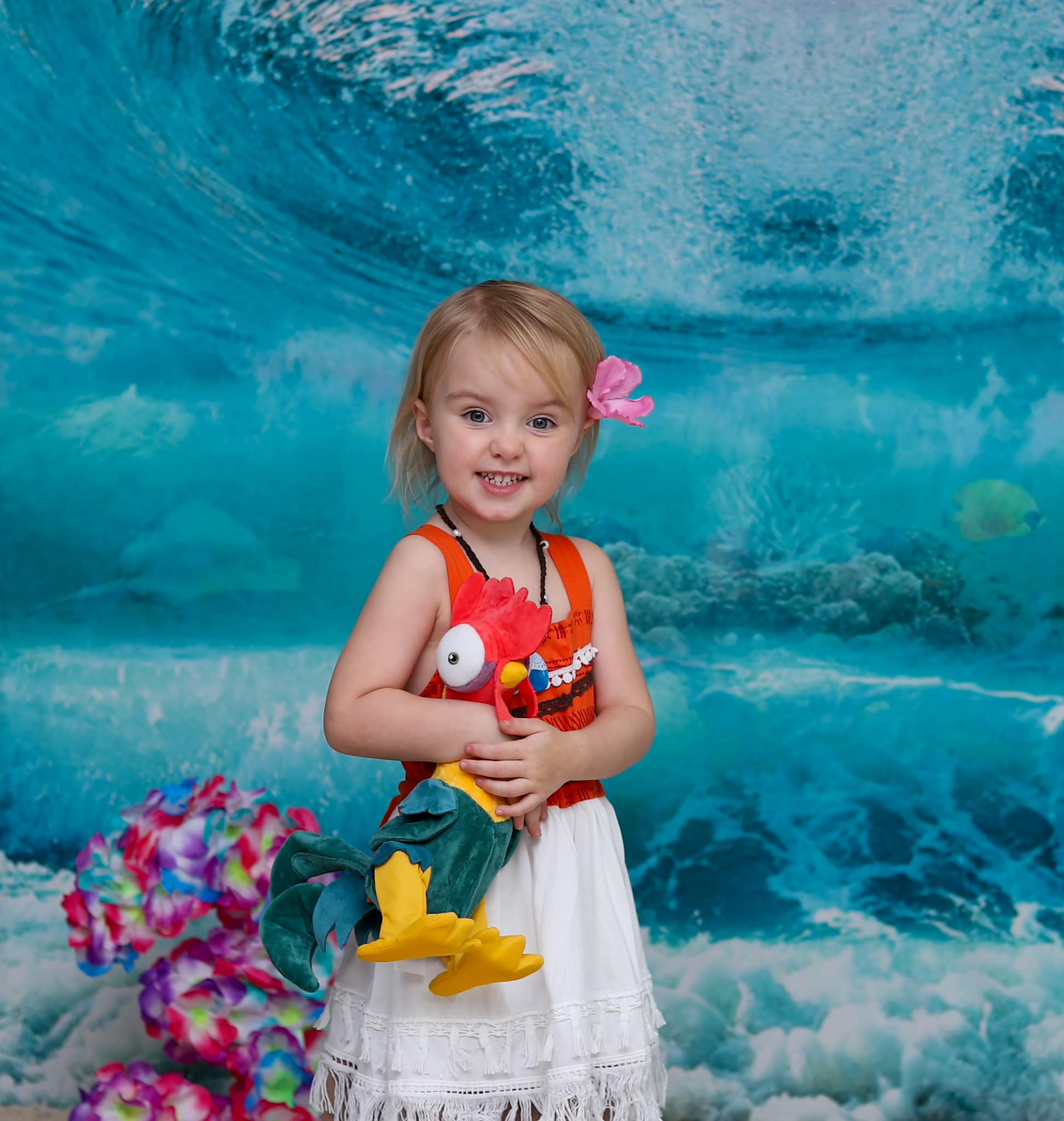 Kate Été Plage Vagues Bleu Vacances Toile de fond conçue par Rosabell Photographie - Kate Backdrop FR