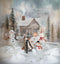 Kate Noël Bonhommes de neige Maison Toile de fond conçue par Patty Robert - Kate Backdrop FR