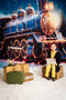 Kate Train Neige Nuit Hiver Toile de fond pour la photographie - Kate Backdrop FR
