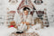 Kate Noël Hiver Maison de pain d'épice Toile de fond conçu par Ashley Paul - Kate Backdrop FR