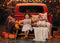 Kate Automne Forêt Feuille d'érable Citrouille Camion Toile de fond conçue par Emetselch - Kate Backdrop FR