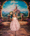 Kate Printemps Fleur Arche Balcon Château Toile de fond+Fleurs Chemin en pierre Sol Toile de fond - Kate Backdrop FR