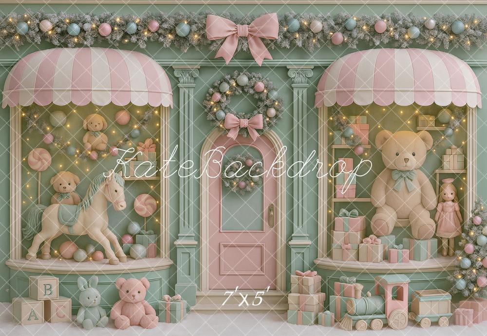 Kate Noël Vitrine Jouets Pastel Toile de fond conçue par Ashley Paul