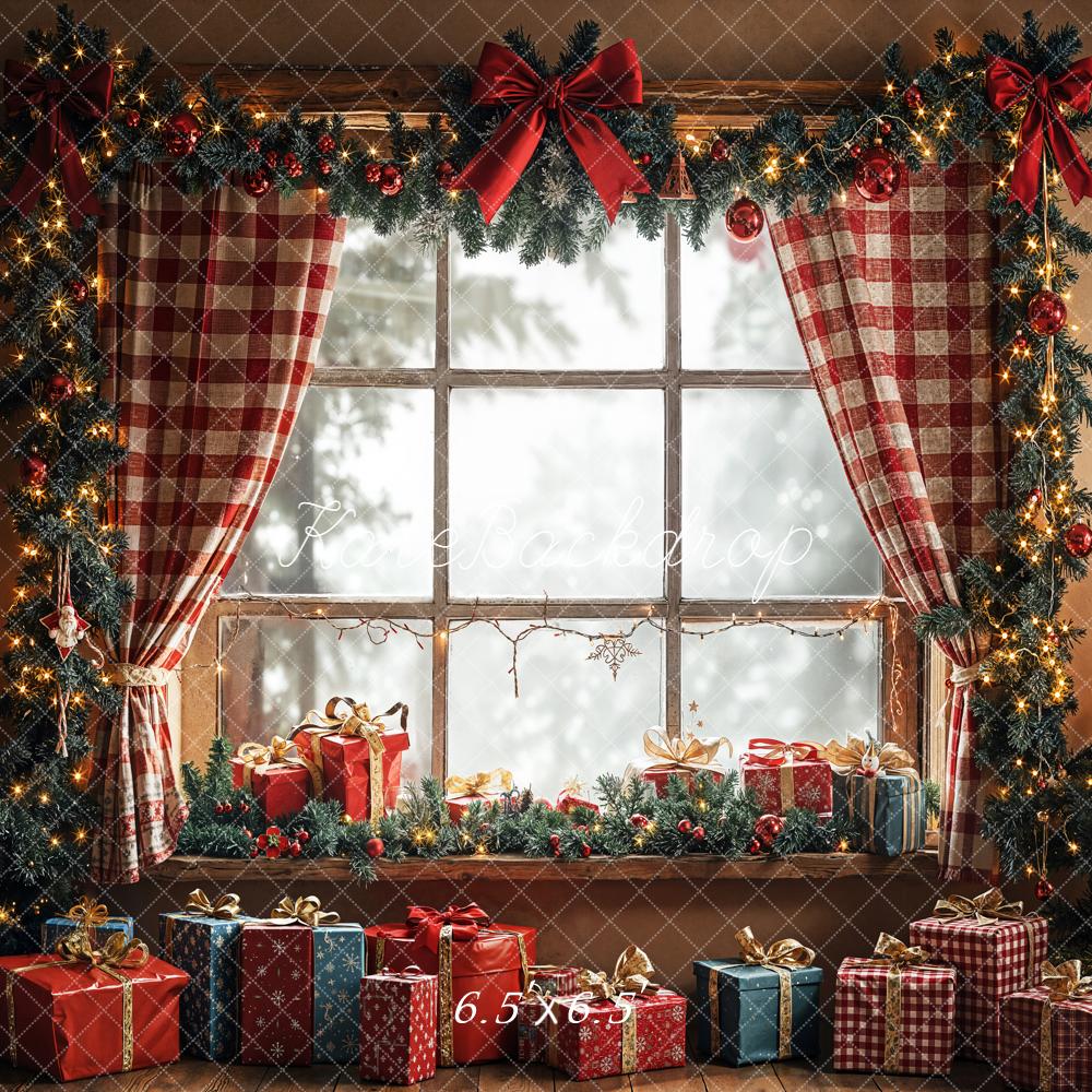 Kate Noël Fenêtre Guirlande Cadeaux Toile de fond conçue par Emetselch - Kate Backdrop FR