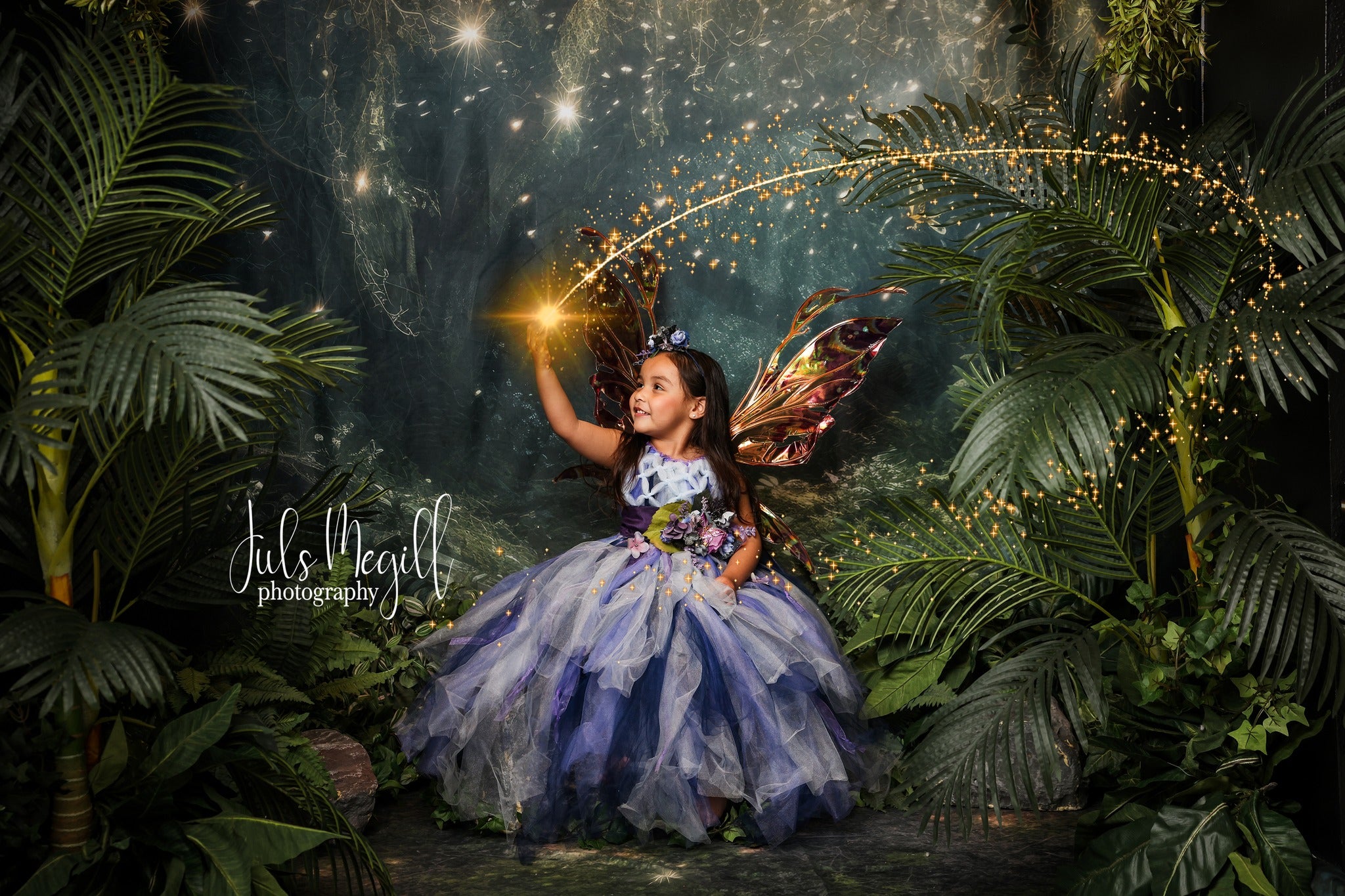 Kate Enchanté Forêt des fées Nuit Été Toile de fond conçue par Mandy Ringe - Kate Backdrop FR