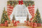 Kate Noël Sapins Cadeaux Fenêtre Neige Toile de fond conçue par Emetselch - Kate Backdrop FR
