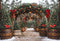 Kate Noël Arche Sapins Lanternes Toile de fond conçue par Emetselch - Kate Backdrop FR