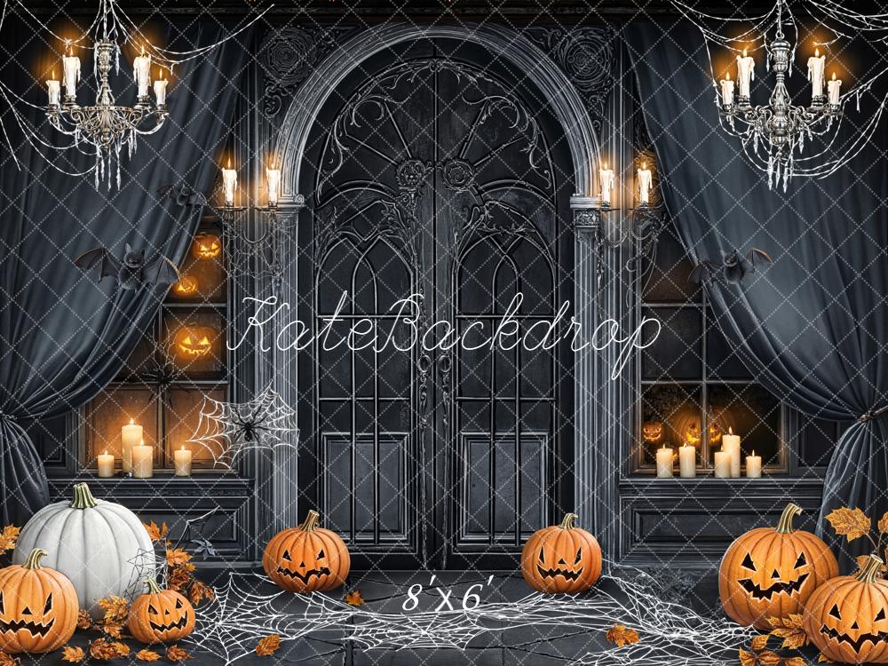 Kate Halloween Citrouilles Bougies Chandeliers Toile de fond conçue par Emetselch