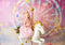Kate Bokeh Fantaisie Grande roue Rose Enfant Toile de fond conçue par GQ
