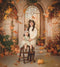 Kate Automne Arche Rétro Citrouilles Feuillage Toile de fond conçue par Emetselch