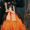 Kate Halloween Noir et Orange Robe Enfant avec Chapeau de Sorcier - Kate Backdrop FR
