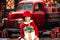 Kate Noël Camion Rouge Cadeaux Maison Toile de fond conçue par Emetselch