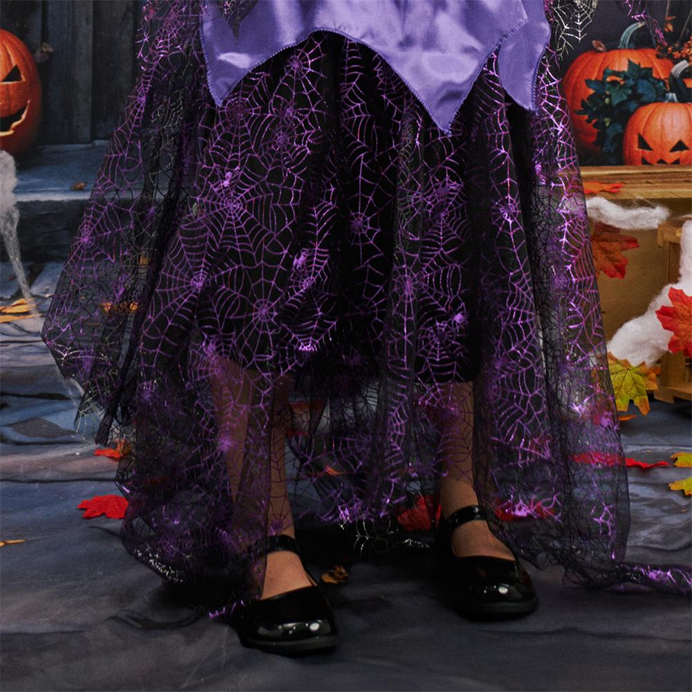 Kate Halloween Noir et Violet Sorcière Robe pour Enfants - Kate Backdrop FR
