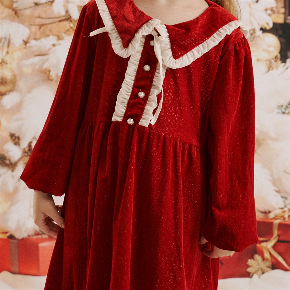 Kate Noël Rouge Robe à Volants pour Enfants - Kate Backdrop FR