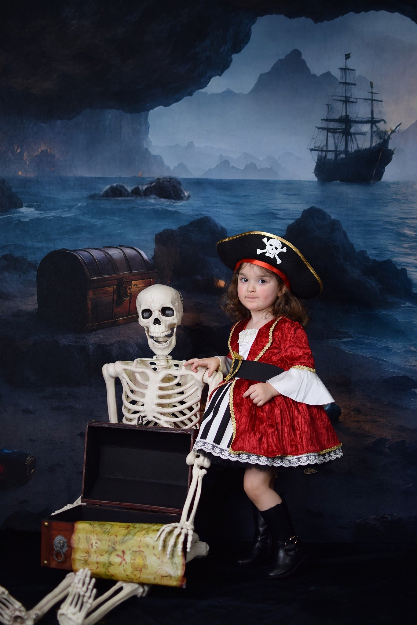 Kate Été Pirate Grotte du Trésor Toile de fond pour la photographie - Kate Backdrop FR