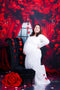 Kate Roses Rideaux Rouge Saint Valentin Toile de fond conçue par Mini MakeBelieve - Kate Backdrop FR