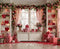 Kate Saint Valentin Fleurs Fenêtre Cadeaux Toile de fond en Laine conçue par Emetselch