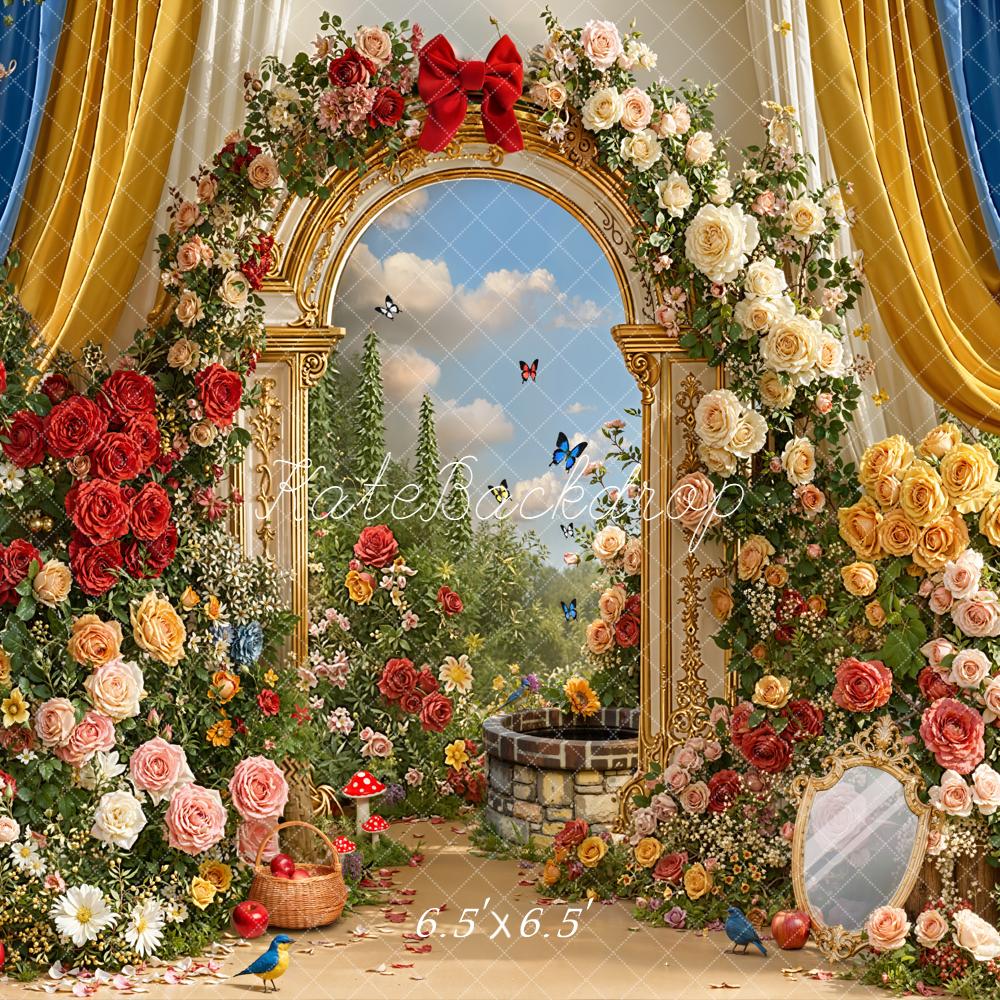 Kate Arc Fleurs Jardin Coloré Conte de fées Toile de fond conçue par Emetselch