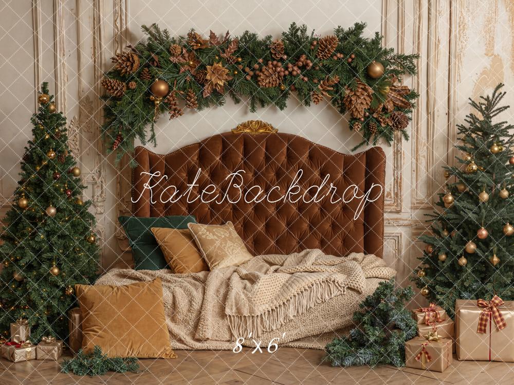 Kate Sapins de Noël Cadeaux Tête de Lit Toile de fond conçue par Emetselch - Kate Backdrop FR