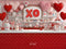 Kate Saint Valentin Bonbons Cœurs Rouge Toile de fond en Laine conçue par Emetselch - Kate Backdrop FR