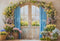 Kate Printemps Porte Jardin Fleurs Toile de fond conçue par Emetselch