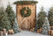 Kate Noël Sapins Cadeaux Bois Toile de fond en Laine conçue par Emetselch