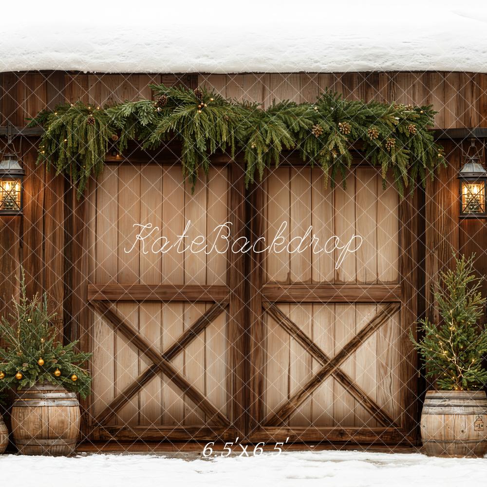 Kate Hiver Grange Porte Lanternes Toile de fond conçue par Emetselch