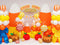 Kate Anniversaire Ballons Bonbons Coloré Toile de fond conçue par Patty Roberts