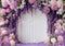 Kate Arche Florale Fleurs Roses Violet Toile de fond conçue par Mini MakeBelieve
