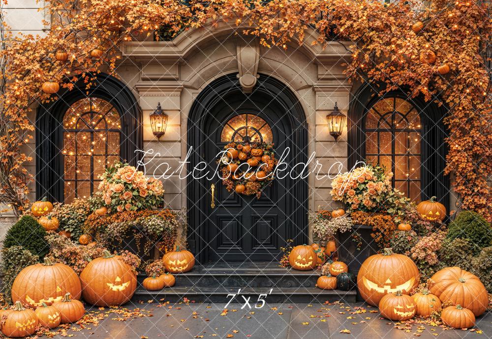 Kate Halloween Citrouilles Porte Feuilles Toile de fond conçue par Emetselch - Kate Backdrop FR
