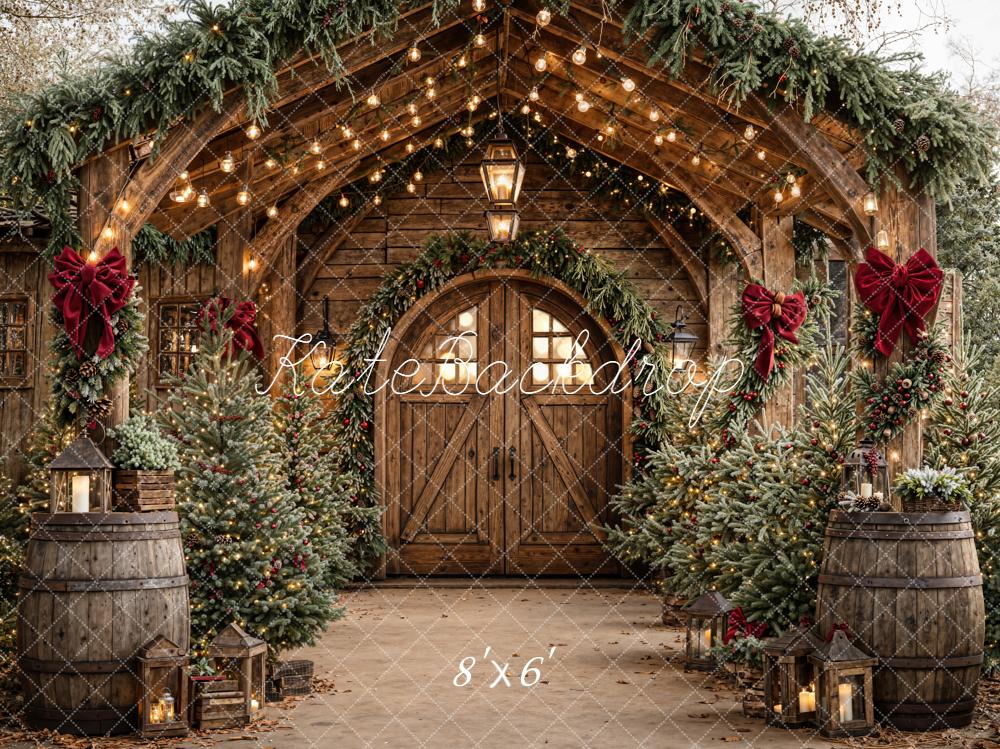 Kate Noël Maison Porte Sapins Toile de fond conçue par Emetselch - Kate Backdrop FR
