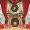 Kate Noël Sapins Cheminée Cadeaux Rouge Toile de fond conçue par Emetselch - Kate Backdrop FR