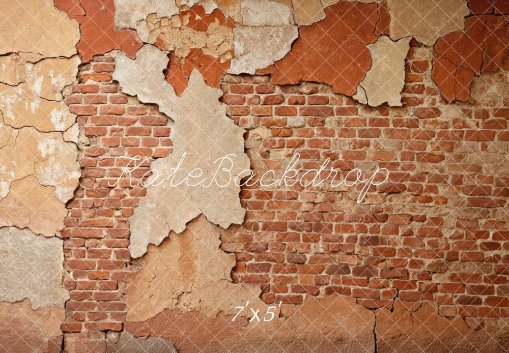 Kate Mur de briques Brisé Rouge Toile de fond conçue par Mini MakeBelieve