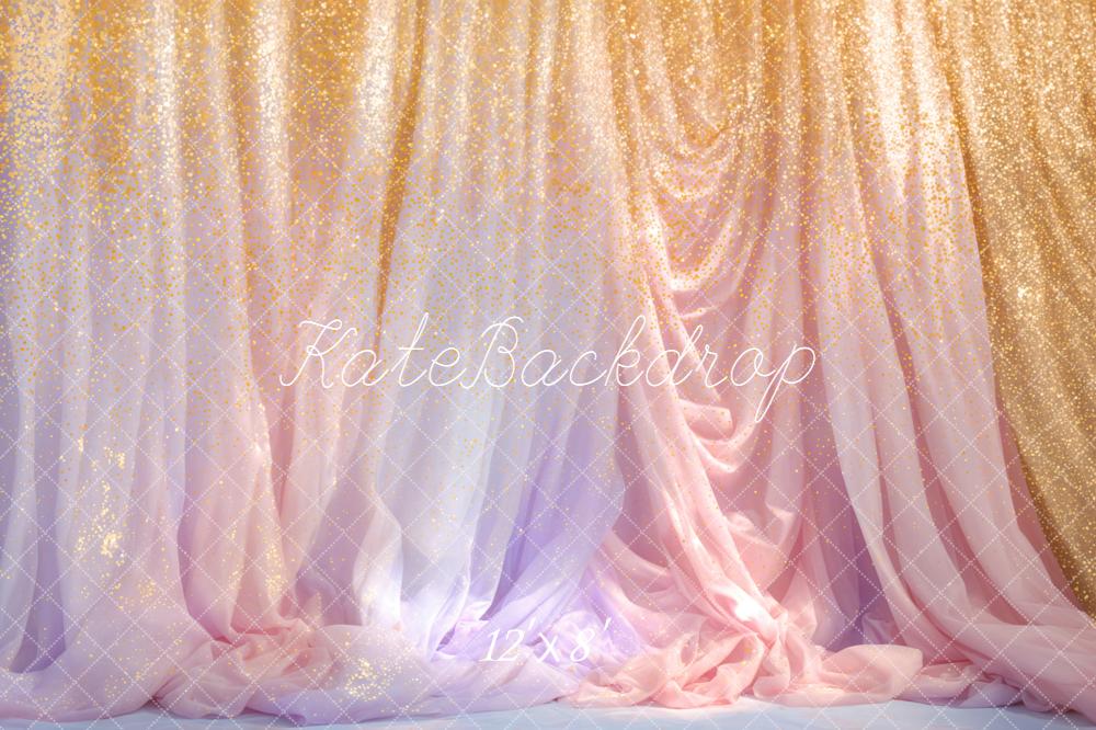 Kate Rideau Paillettes Or Rose Toile de fond conçue par Emetselch - Kate Backdrop FR