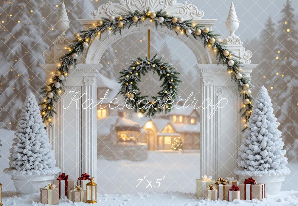Kate Noël Arche Neige Cadeaux Maison Toile de fond conçue par Mini MakeBelieve