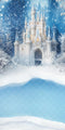 Kate Sweep Mur-à-Sol Château Forêt Neige Bleu Toile de fond conçue par Emetselch