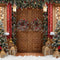 Kate Noël Porte Sapins Lumières Neige Toile de fond conçue par Emetselch - Kate Backdrop FR