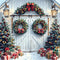 Kate Noël Sapins Couronnes Cadeaux Neige Toile de fond conçue par Mini MakeBelieve