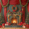 Kate Noël Cheminée Sapins Guirlandes Cadeaux Toile de fond conçue par Emetselch - Kate Backdrop FR